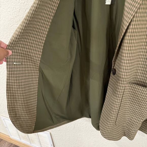 Madewell Larsen Plaid Oversized Blazer NWT Italian Fabric Career Workwear Jacket - Picture 4 of 7